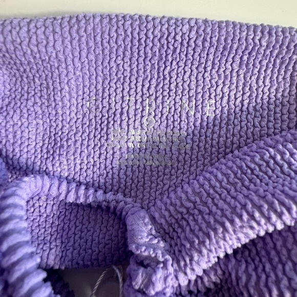 MARYSIA and CITRINE Bikini Top and Bottom Lavender Purple White Watercolor Sz M - Picture 6 of 6